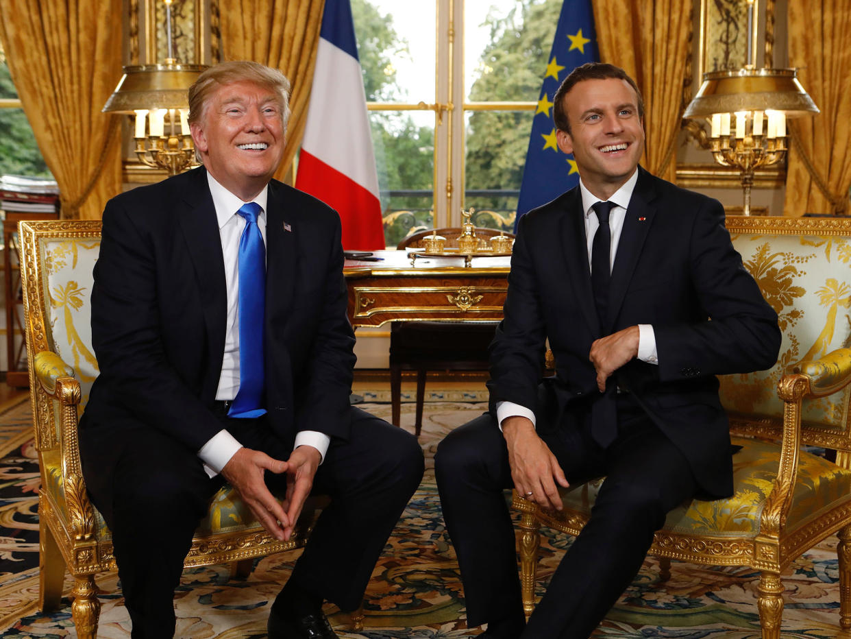 French President Emmanuel Macron and US President Donald Trump: AFP/Getty Images