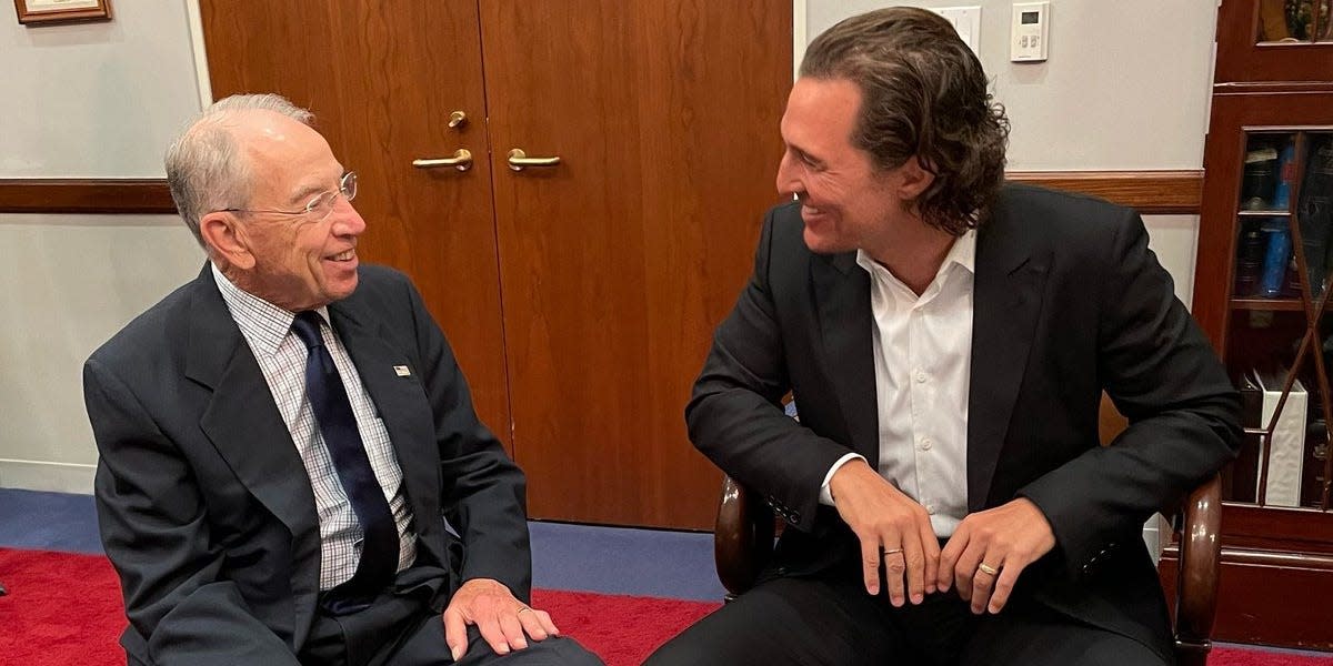 Chuck Grassley and Matthew McConaughey