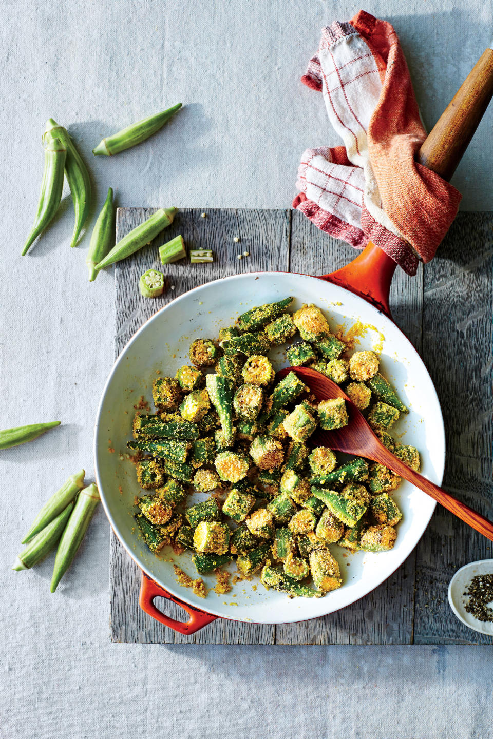 Pan-Fried Okra with Cornmeal