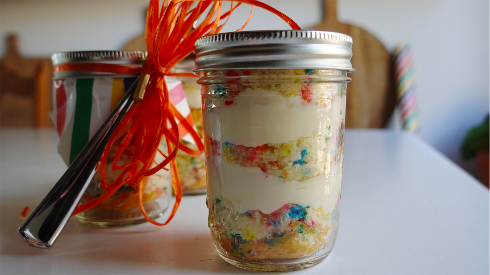 Birthday Cake in a Jar