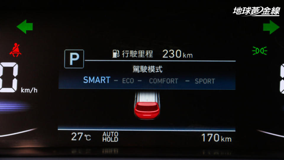 Custin提供4種駕駛模式選擇。(攝影/ 陳奕宏)