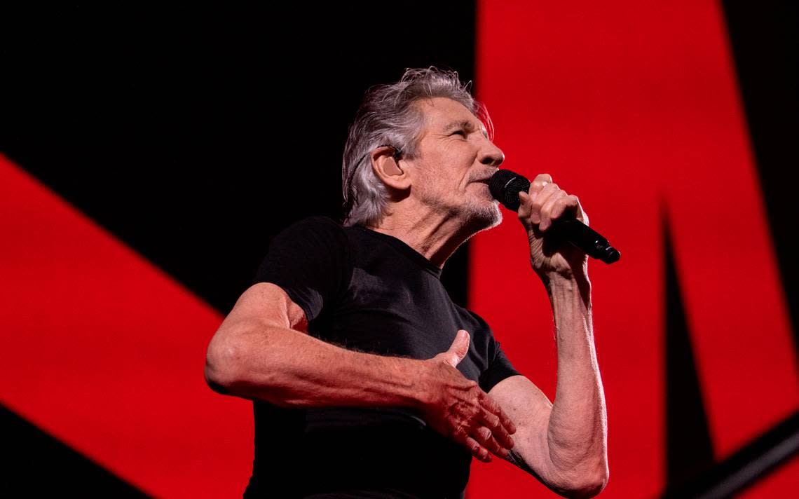 Roger Waters in concert at Raleigh, N.C.’s PNC Arena, Thursday night, Aug. 18, 2022. The show featured 20 Pink Floyd and Waters songs including “Comfortably Numb” and “Wish You Were Here”.
