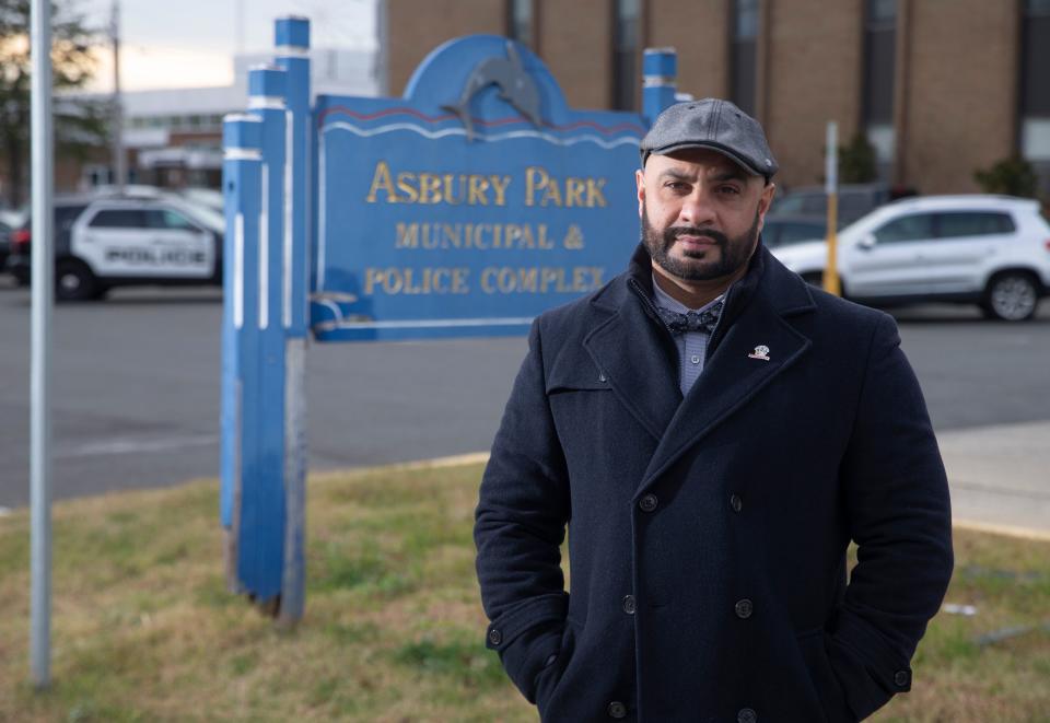 Lt. Kamil Warraich stands outside of Asbury Park Police Headquarters in Asbury Park, N.J.                                                                                         Asbury Park, NJSaturday, December 4, 2021 