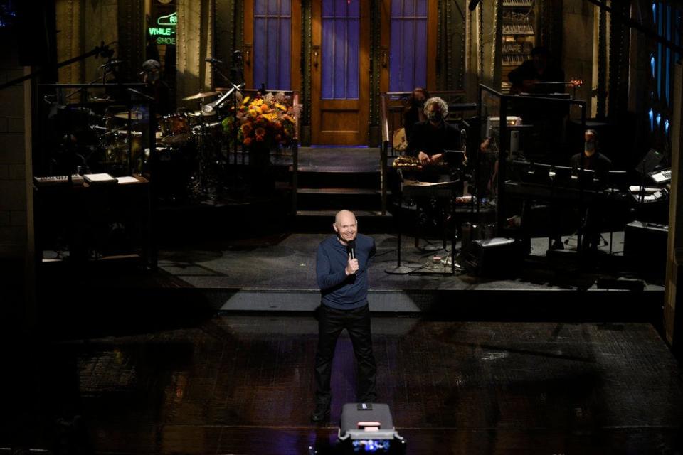 "SNL" host Bill Burr, a native of Canton, performs his monologue on Saturday, Oct. 10, 2020.