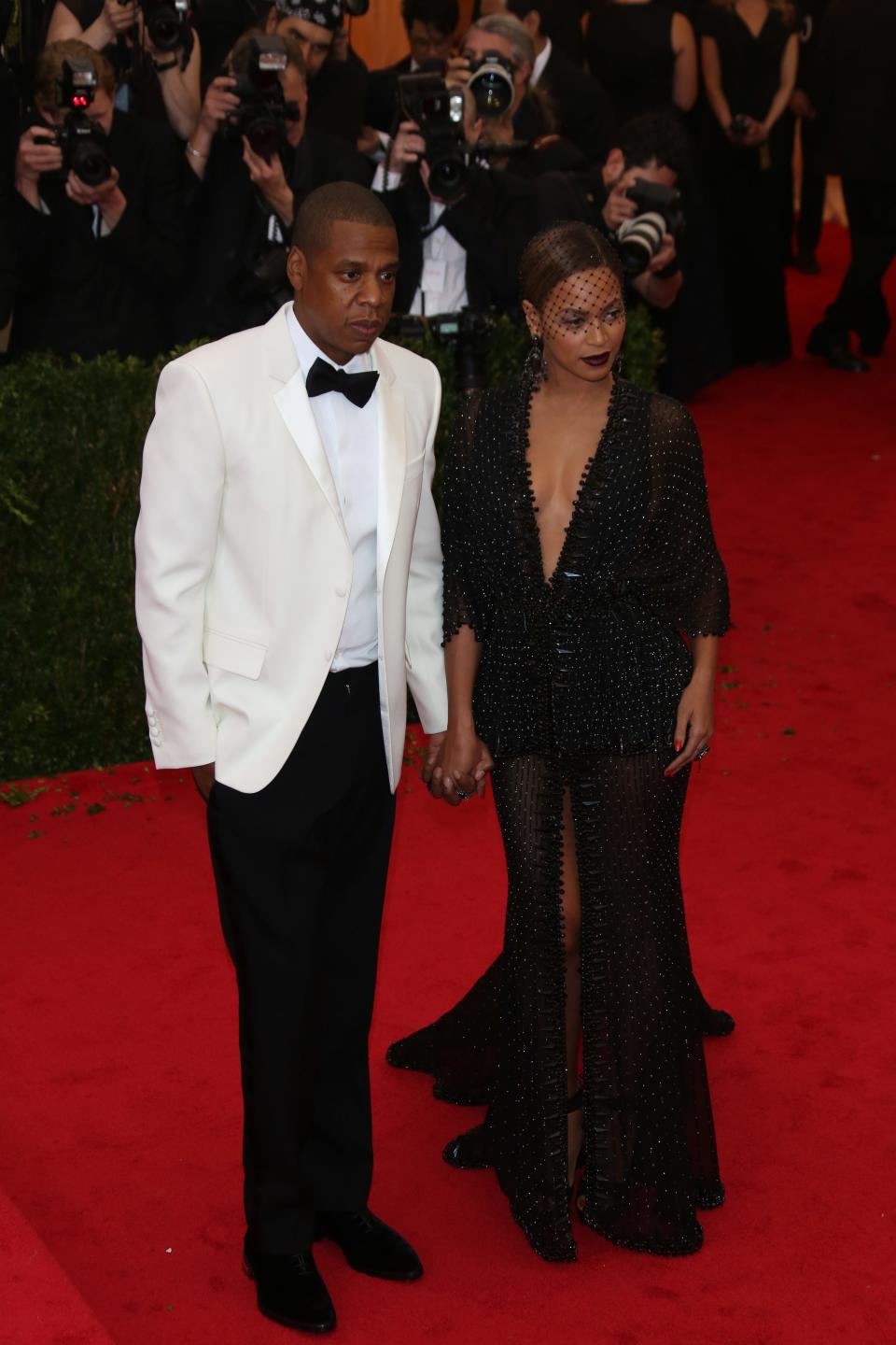 Beyonce and her husband on the red carpet