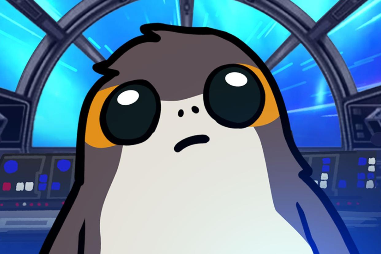 Claws out: Facebook's new Porg Invasion tasks players with clearing the cute birds out of the way: Facebook/Lucasfilm