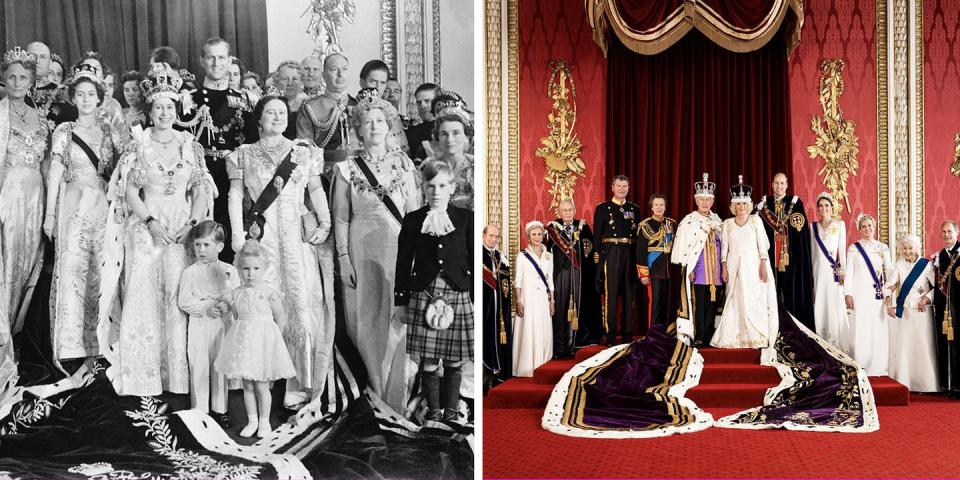 queen elizabeth versus king charles coronation photos