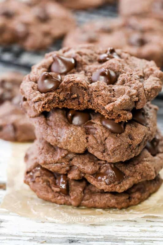 <p>Spend With Pennies</p><p>Only four ingredients and 13 minutes go into these simple cookies!</p><p><strong>Get the recipe: <a href="https://www.spendwithpennies.com/chocolate-cake-mix-cookies/" rel="nofollow noopener" target="_blank" data-ylk="slk:Chocolate Cake Mix Cookies;elm:context_link;itc:0;sec:content-canvas" class="link ">Chocolate Cake Mix Cookies</a></strong></p>