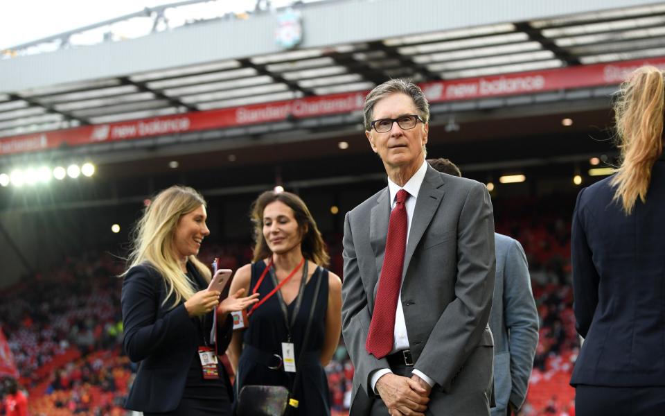 John W. Henry, owner of Liverpool ahead of the Premier League match between Liverpool FC and Norwich City at Anfield - Getty Images