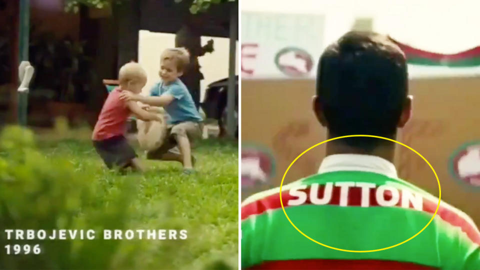 The new NRL ad has some inaccuracies in the Trbokevic scene and Rabbitohs march scene.