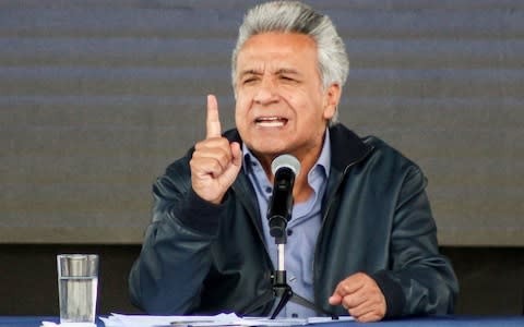 Ecuadorean President Lenin Moreno - Credit:  PABLO COZZAGLIO