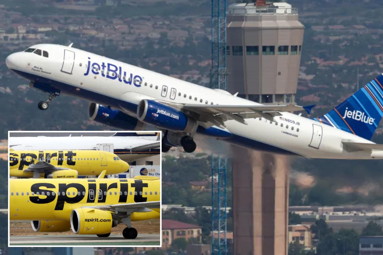 JetBlue and Spirit planes