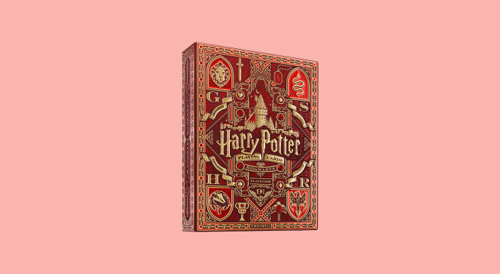 Best Harry Potter gifts: A gilded deck of cards with custom artwork