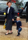 Princess Beatrice arrives with her mother, the Duchess of York, for her first day at Upton House School in 1991. [Photo: PA]