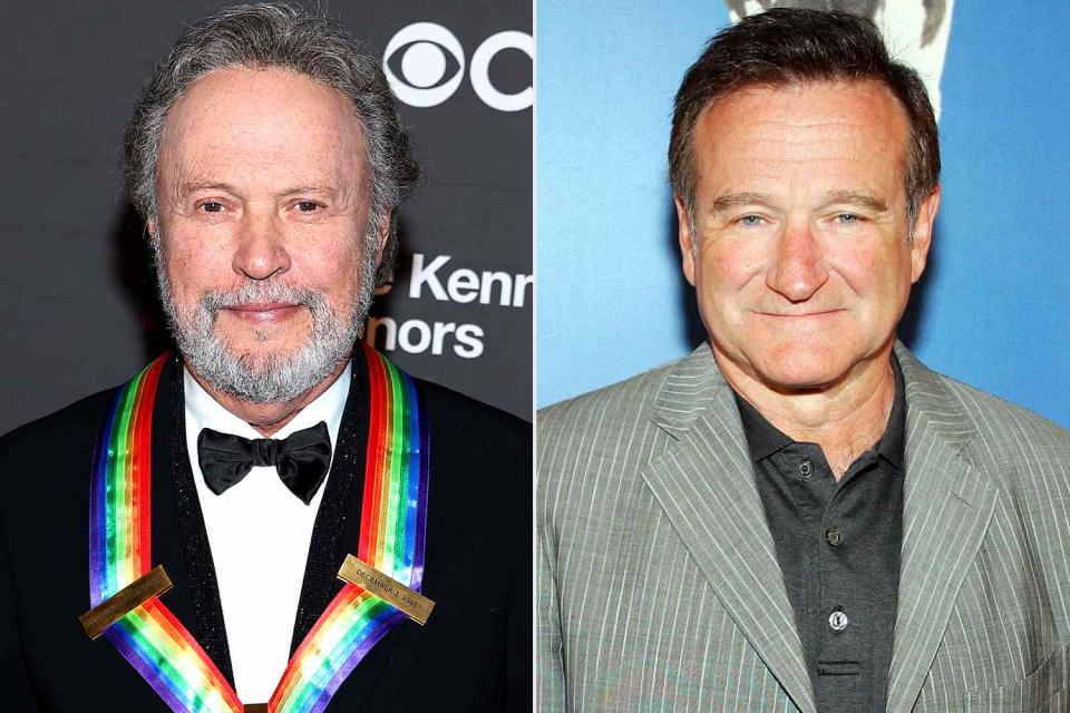 <p>Paul Morigi/Getty; Ethan Miller/Getty</p> Billy Crystal and Robin Williams