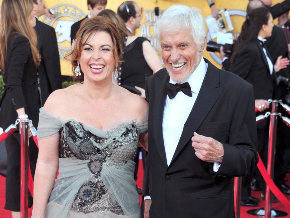 Arlene Silver (L) and Dick Van Dyke arrive at the 18th Annual Screen Actors Guild Awards at The Shrine Auditorium on January 29, 2012 in Los Angeles, California