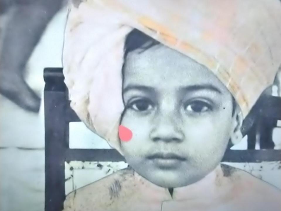 Prince Manvendra Singh Gohil as a child