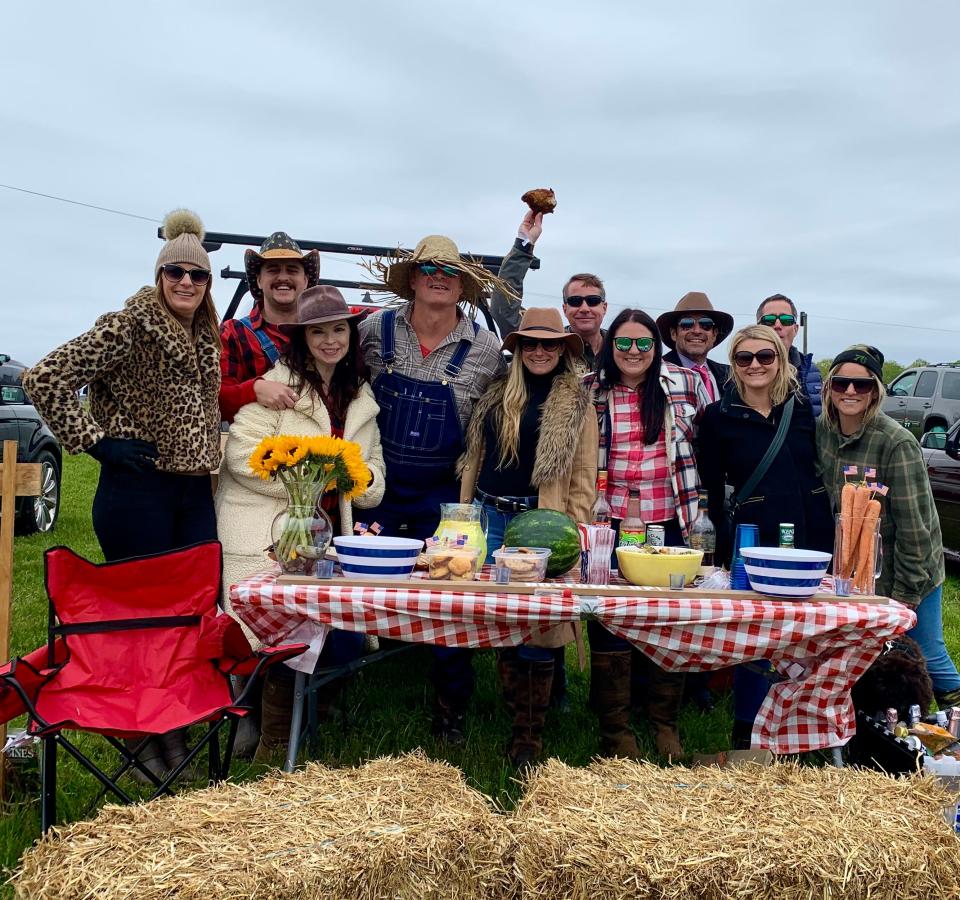 Friends enjoy tailgating and friendly competition during the 44th annual Point-to-Point
