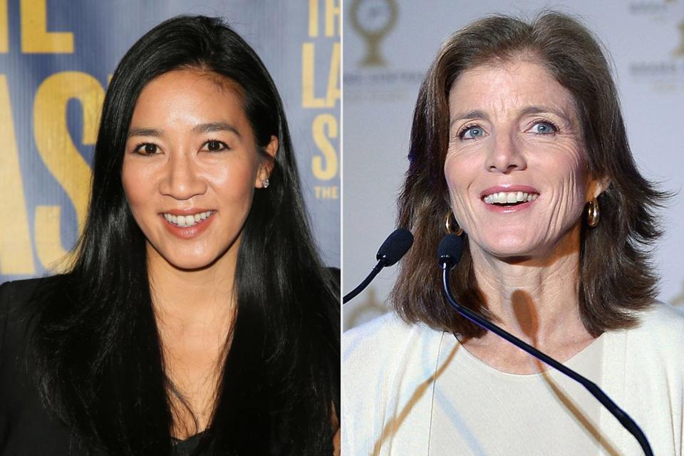 Michelle Kwan and Caroline Kennedy