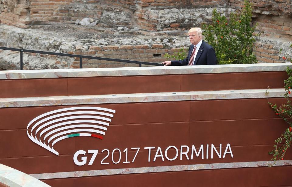 Donald Trump attended the G7 summit in Taormina: Getty