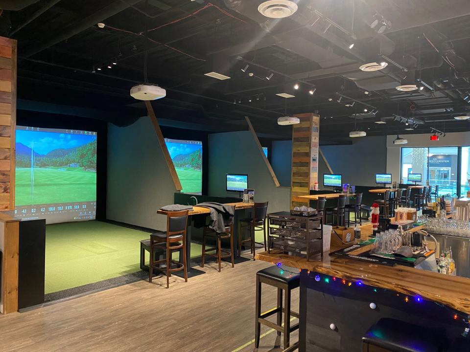The simulators at Golf Lounge 18 in The Westchester.