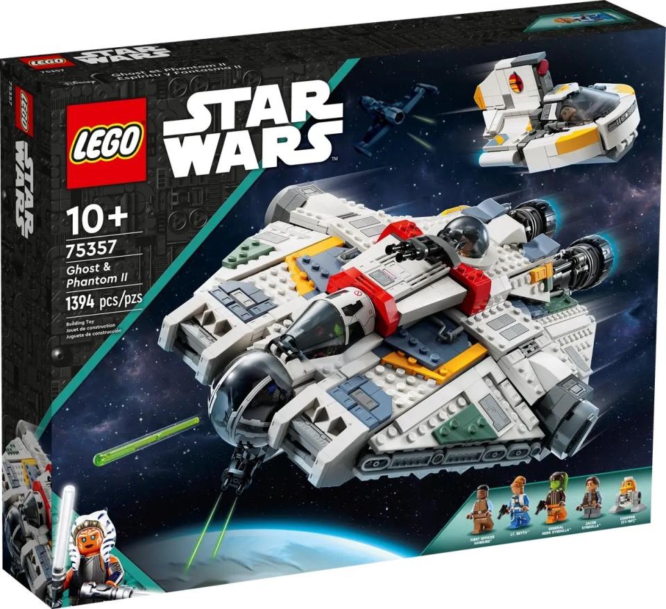 The Star Wars: Ahsoka LEGO Ghost and Phantom II set packaging.
