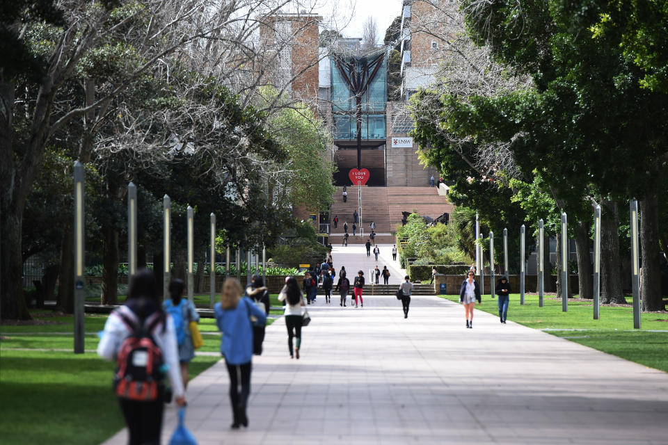 Students enter the University of New South Wales. 