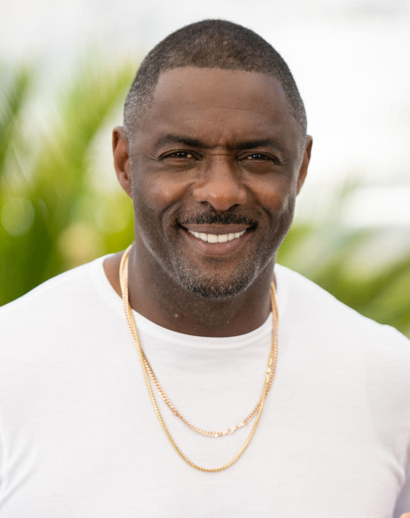 closeup of idris smiling