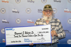 Raymond Roberts Sr. won the lottery six times this month, saying his 