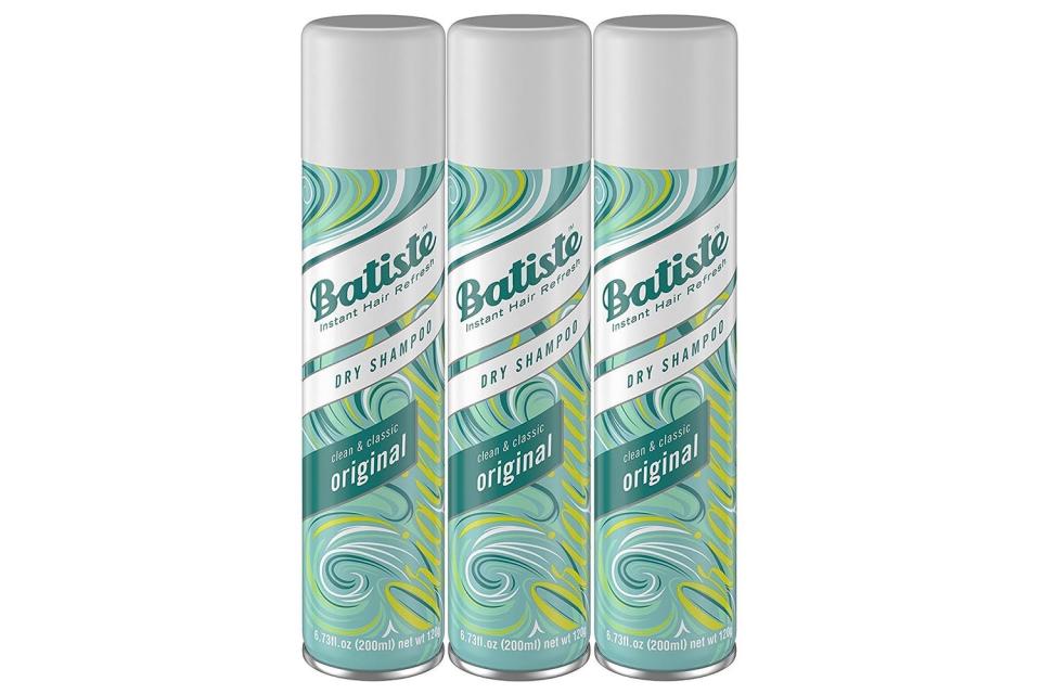 As Malcolm noted, new moms can go "at least a week on the regular without washing your hair," which makes dry shampoo a must-have.&nbsp;<br /><br /><strong><a href="https://www.amazon.com/Batiste-Shampoo-Original-Fragrance-Count/dp/B01CYDXMSW/ref=sr_1_4_s_it" target="_blank" rel="noopener noreferrer">Get Batiste Dry Shampoo for $15.18 (three pack)</a>.</strong>