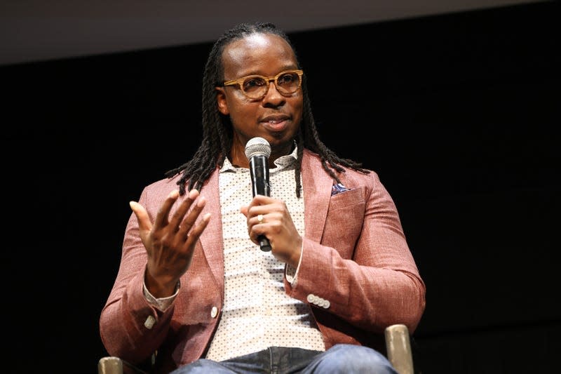 TORONTO, ONTARIO - SEPTEMBER 09: Dr. Ibram X. Kendi speaks onstage during Netflix’s “Stamped From The Beginning” world premiere during the Toronto International Film Festival at TIFF Bell Lightbox on September 09, 2023 in Toronto, Ontario. 