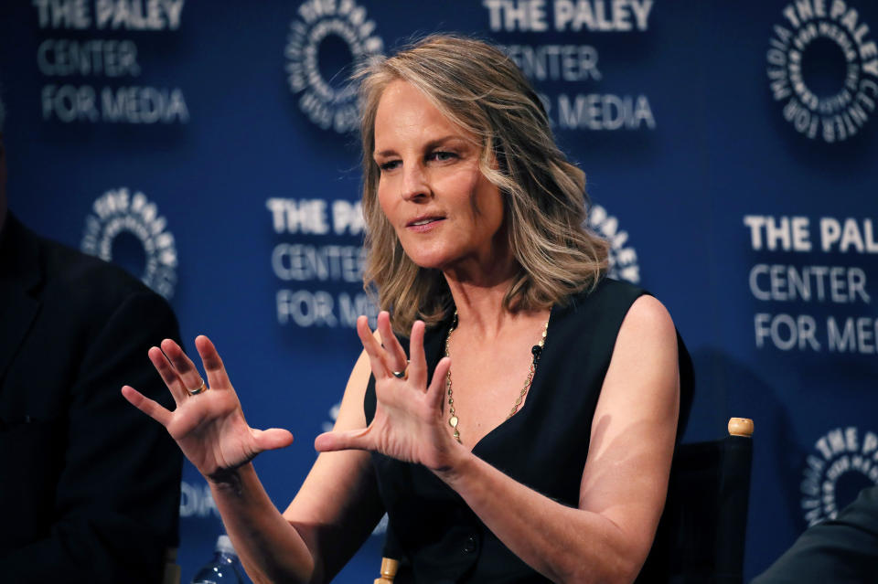 BEVERLY HILLS, CALIFORNIA - SEPTEMBER 07: Helen Hunt of "Mad About You" speaks onstage at The Paley Center for Media's 2019 PaleyFest Fall TV Previews - Spectrum at The Paley Center for Media on September 07, 2019 in Beverly Hills, California. (Photo by David Livingston/Getty Images)