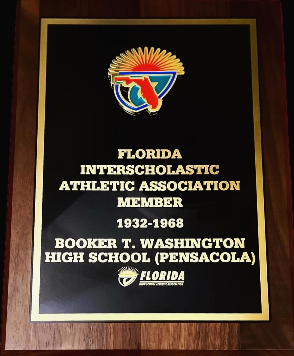 As part of the 55th anniversary of the merger, Booker T. Washington was one of 10 former FIAA schools honored during the FHSAA Hall of Fame ceremony on Sept. 24 in Gainesville.