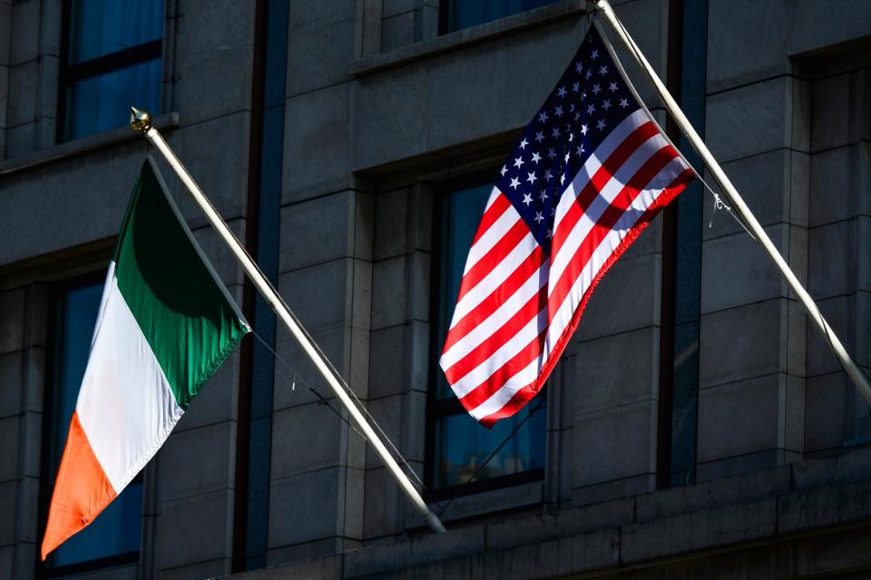 <span>‘Today, more than 900 Irish-owned companies are exporting to the United States.’</span><span>Photograph: Artur Widak/NurPhoto via Getty Images</span>