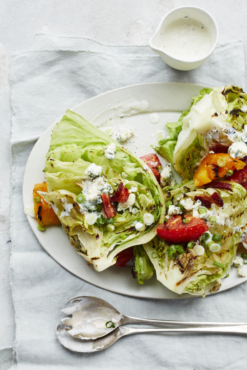 Wedges with Bacon, Tomatoes, and Buttermilk Dressing