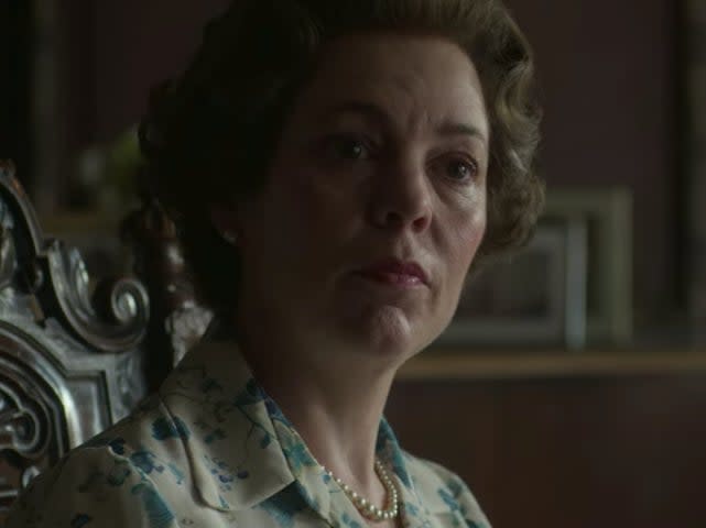 <p>Olivia Colman’s Queen Elizabeth II says she’s ‘shocked’ by Prince Andrew</p>Netflix
