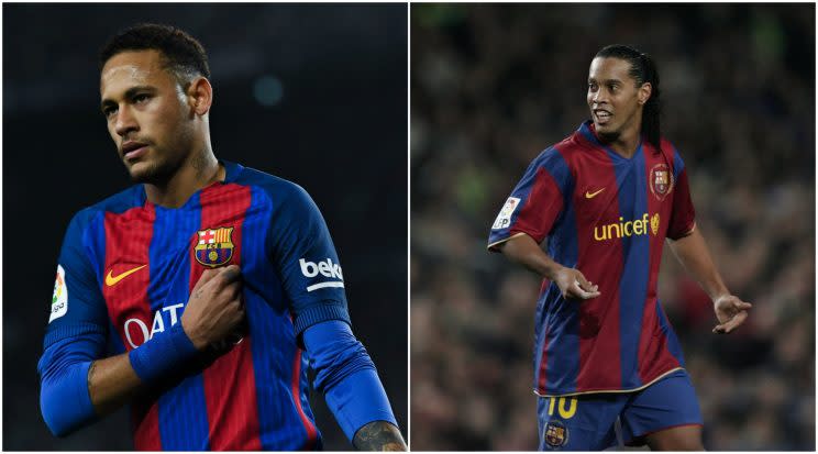 Neymar and Ronaldinho