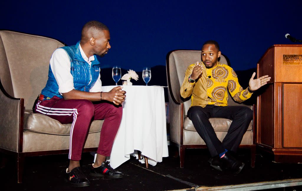 deray mckesson and boniface mwangi at bretton woods 75