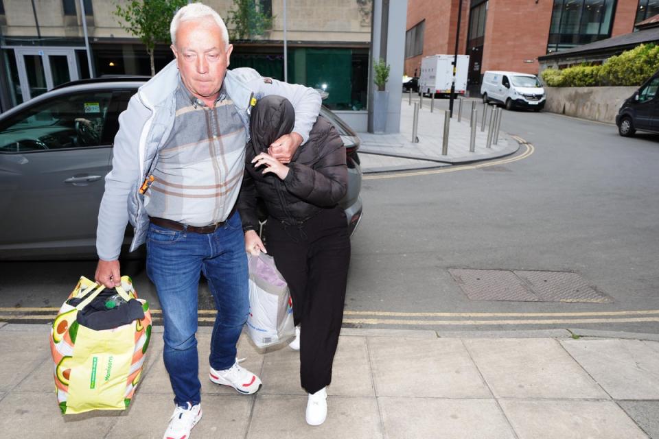 Rebecca Joynes (right) arriving in court for her sentencing (PA Wire)