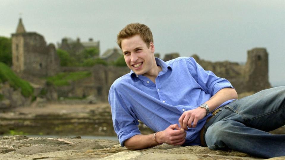 The real Prince William aged 21 in Scotland in 2003 (Pool/Getty Images)