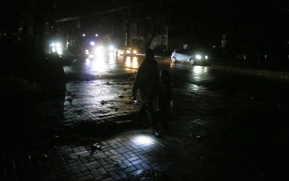 ODESSA, UKRAINE - NOVEMBER 23: Views of the city in dark during power cuts due the war in Odessa, Ukraine, on November 23, 2022. (Photo by Vladimir Shtanko/Anadolu Agency via Getty Images) - Vladimir Shtanko/Anadolu Agency via Getty Images