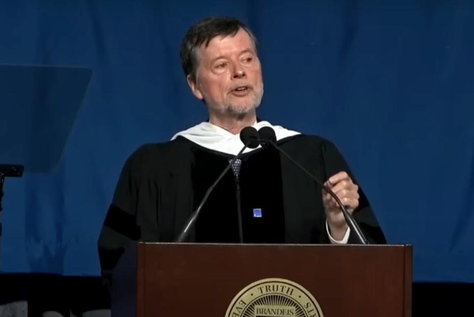 Ken Burns warned graduates of Brandeis University ‘there is no real choice this November’ (Brandeis University / The Independent)