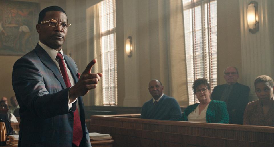 Jamie Foxx plays real-life lawyer Willie Gary in "The Burial."