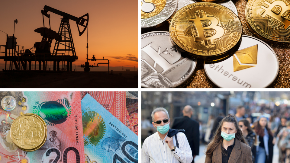 ASX, Wall Street, Oil, Cryptocurrency, AUD, economic and finance news. Here's everything you need to know for today. Source: Getty/Yahoo Finance