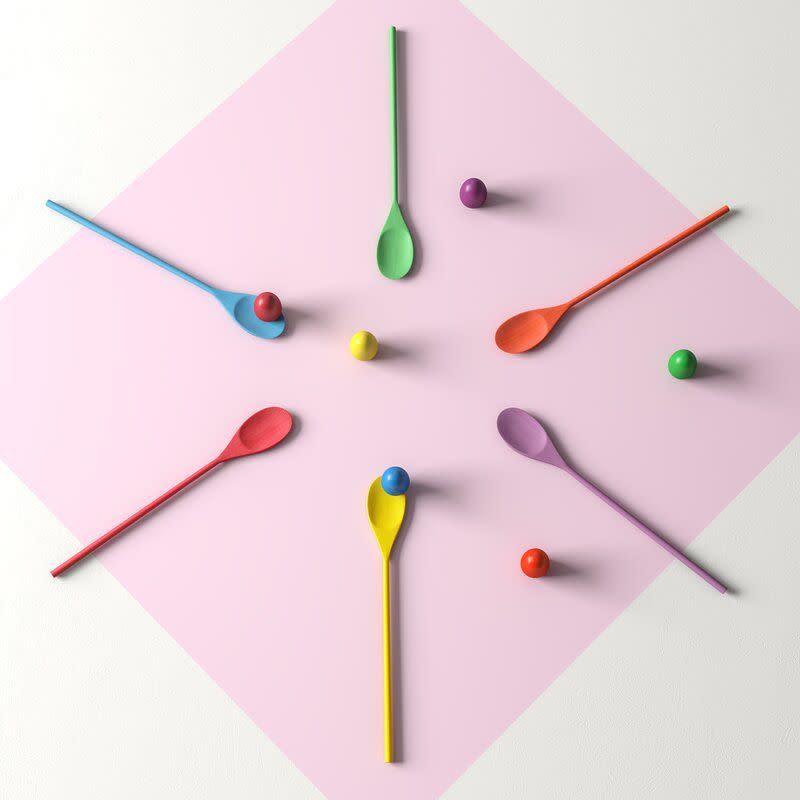 6) Hashtag Home Egg And Spoon Race Set