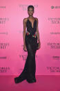 <p>The statuesque model showed off her incredible figure in a curve-hugging sequined gown at the Victoria’s Secret afterparty. <i>(Photo by Pascal Le Segretain/Getty Images for Victoria’s Secret)</i> </p>