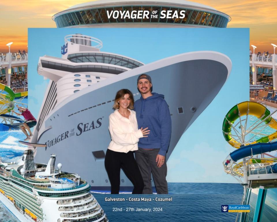 Alisha and Nate Downey survived a “traumatizing” Royal Caribbean cruise that was swept up in two violet thunderstorms. Jam Press Vid/@leesh.downey_