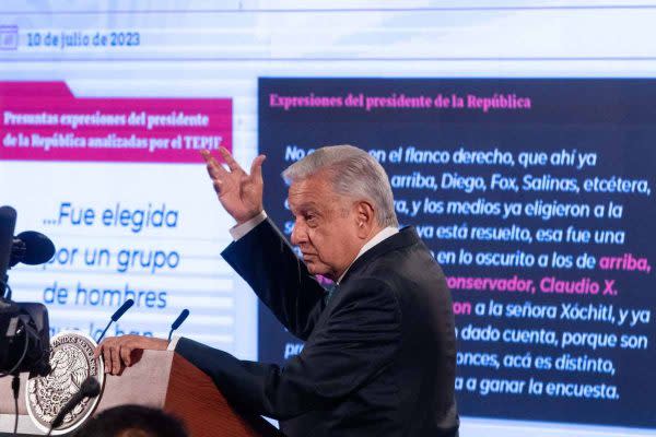 AMLO habló previamente sobre la resolución del TEPJF en la que se determinó que cometió violencia de género contra Xóchitl Gálvez. Foto: Cuartoscuro