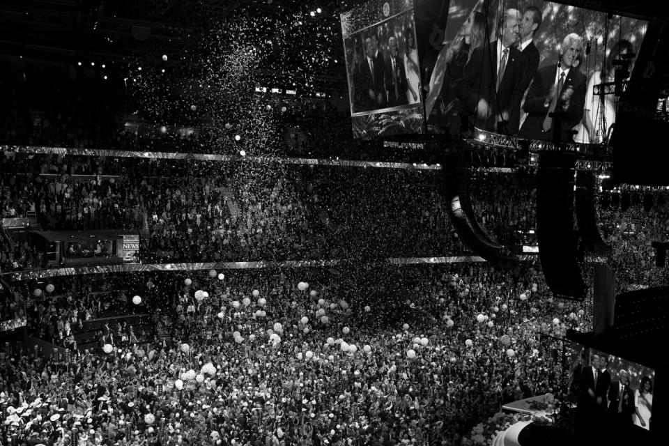 <p>Balloons fall at the conclusion of the Republican National Convention on Thursday, July 21, 2016, in Cleveland, OH. (Photo: Khue Bui for Yahoo News)</p>