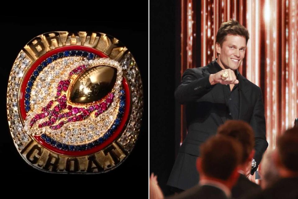 <p>jasonofbeverlyhills/Instagram;Matt Winkelmeyer/Getty</p> Tom Brady (R) and his ring